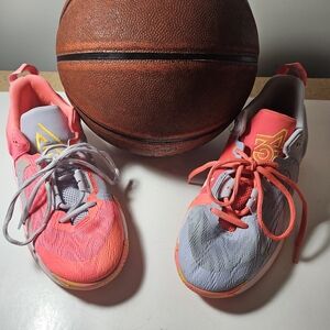 Nike Kids Sneakers in Pink, Gray, and Orange